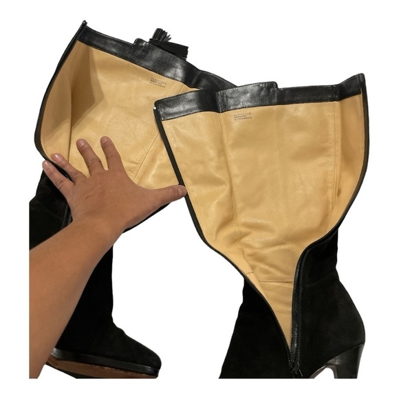 Cole Haan Nancy Nike Air Tall Black Suede Riding Boots with Tassel, size 8.5 - Picture 10 of 10